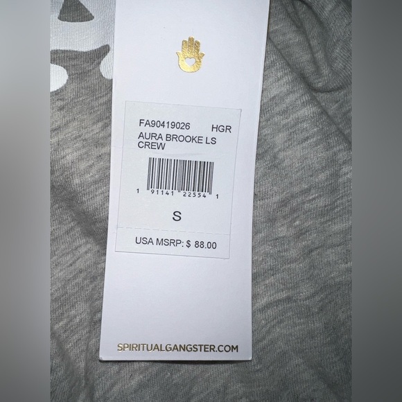 SPIRITUAL GANGSTER Show Me Your Aura Brooke Long Sleeve Crew - Picture 3 of 3